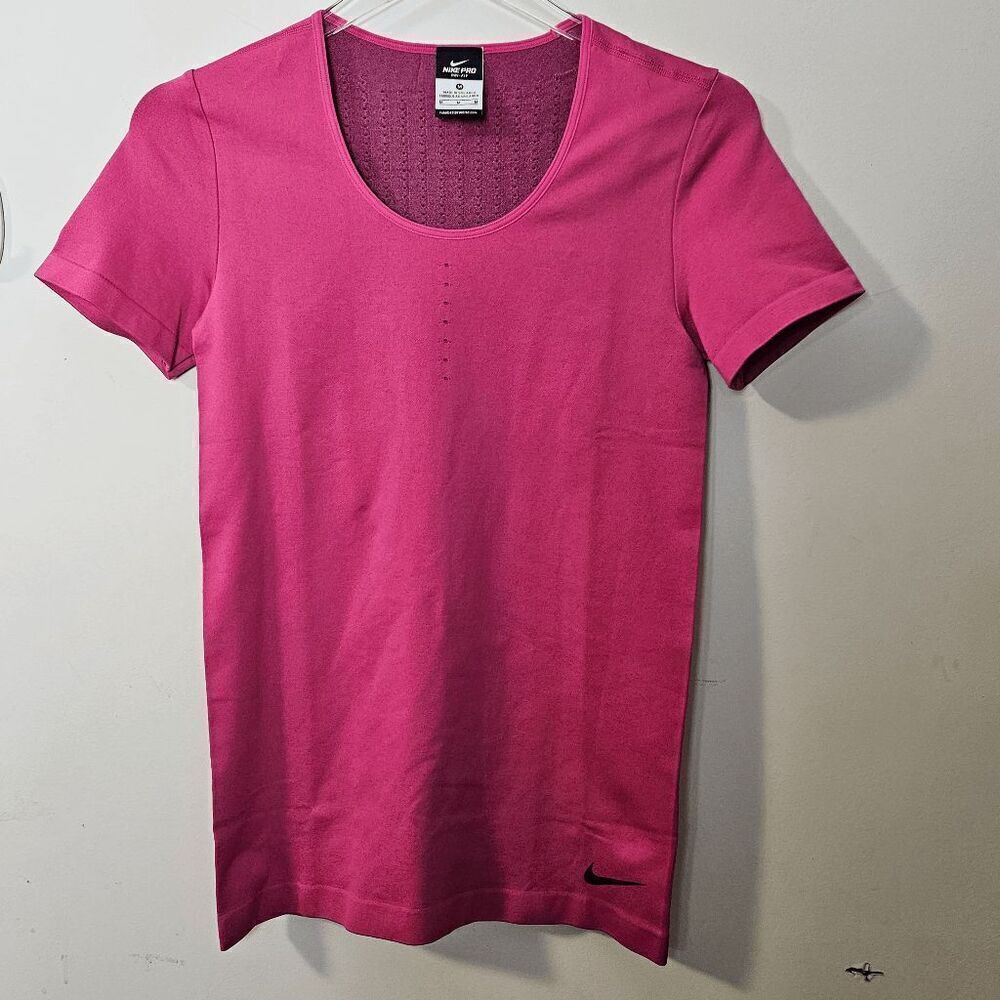 Nike Pro Hypercool Compression Top Limitless Nylon Dri Fit Shirt Women Pink Size